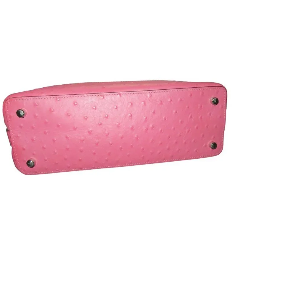 Coach Mini Dome Sierra Ostrich Embossed Leather Top Handle Satchel F66932 Adorab - Picture 6 of 11